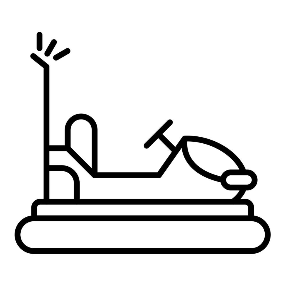 Autoscooter Liniensymbol vektor