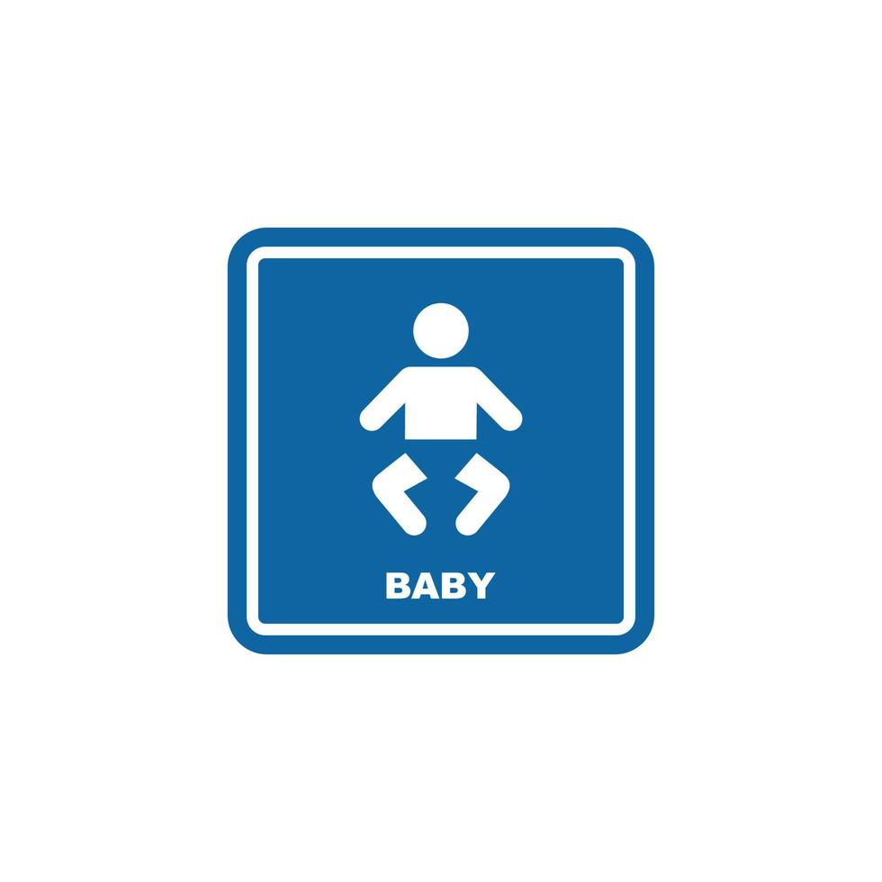 bebis toalett symbol ikon vektor. bebis ändring ikon vektor
