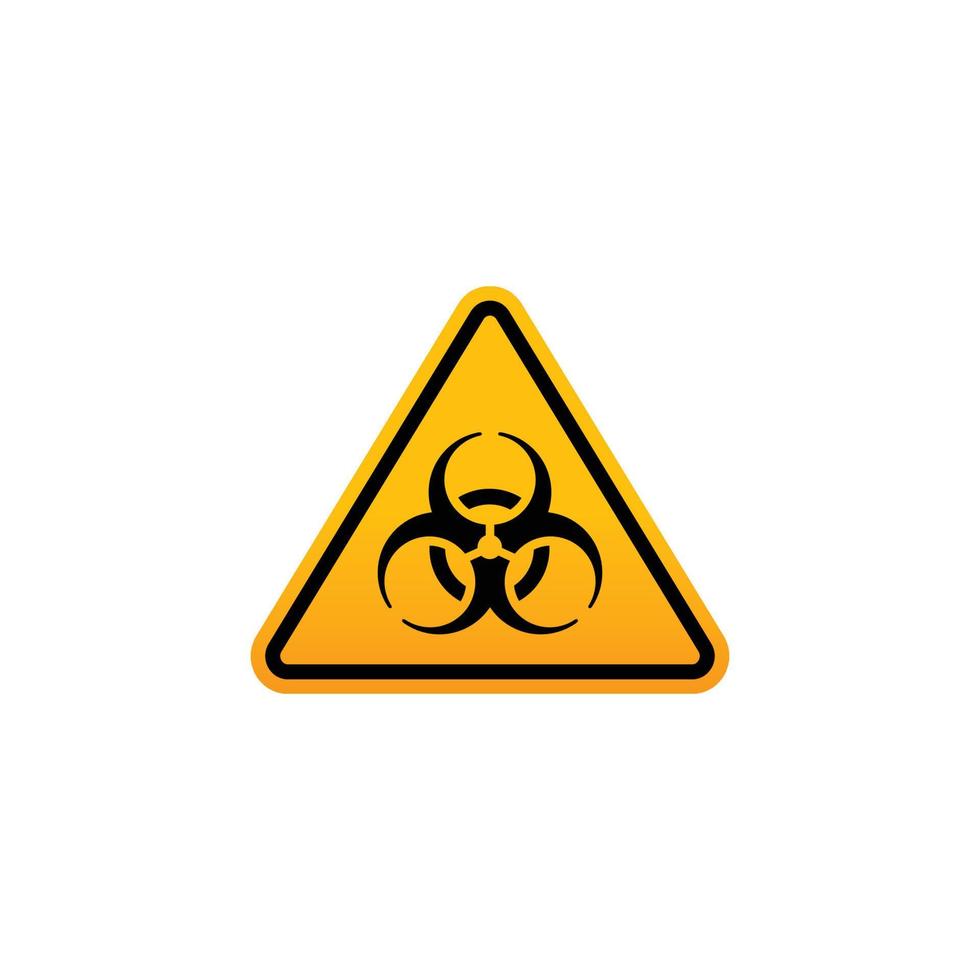 varning biohazard symbol vektor. gul triangel vektor