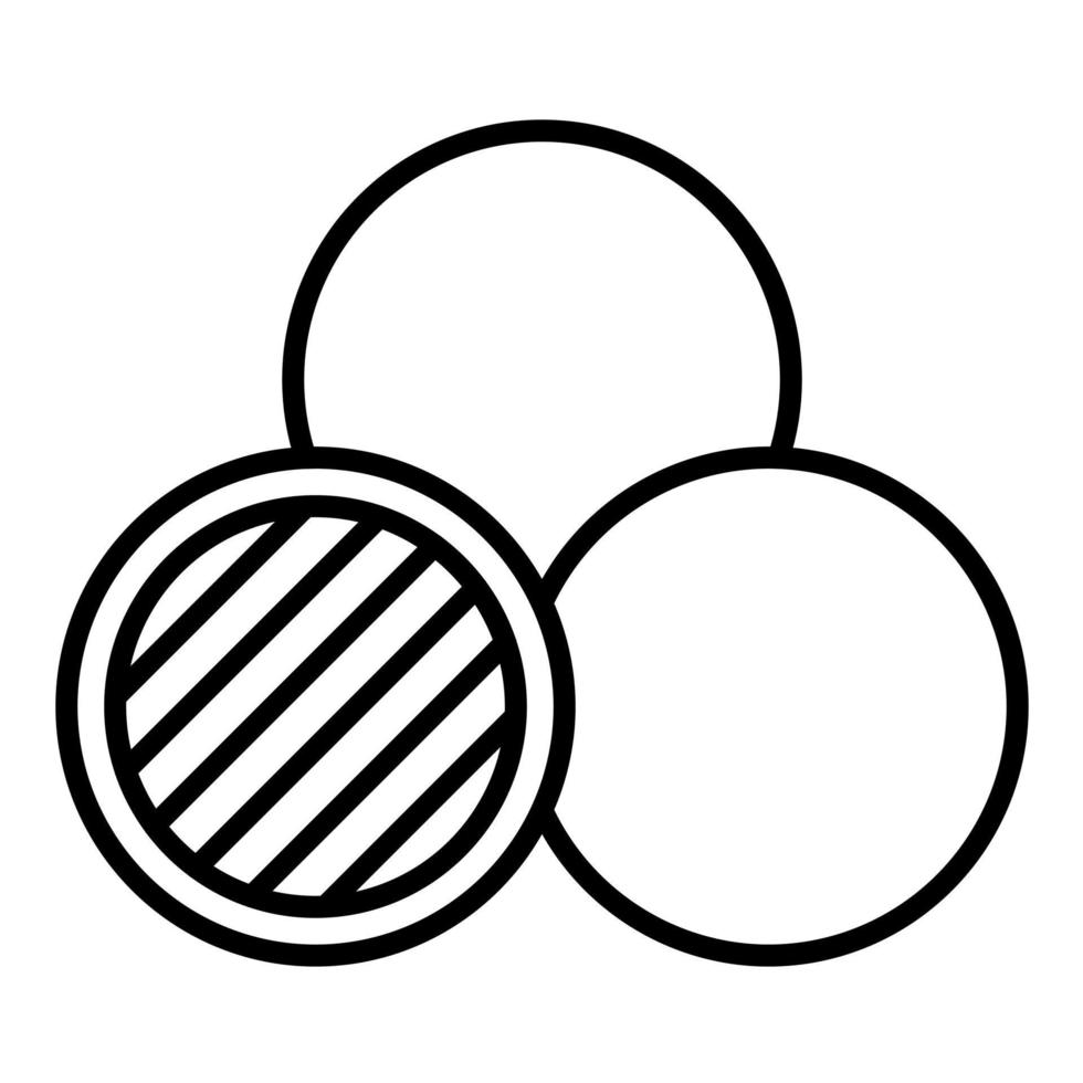 grundlegendes Venn-Liniensymbol vektor