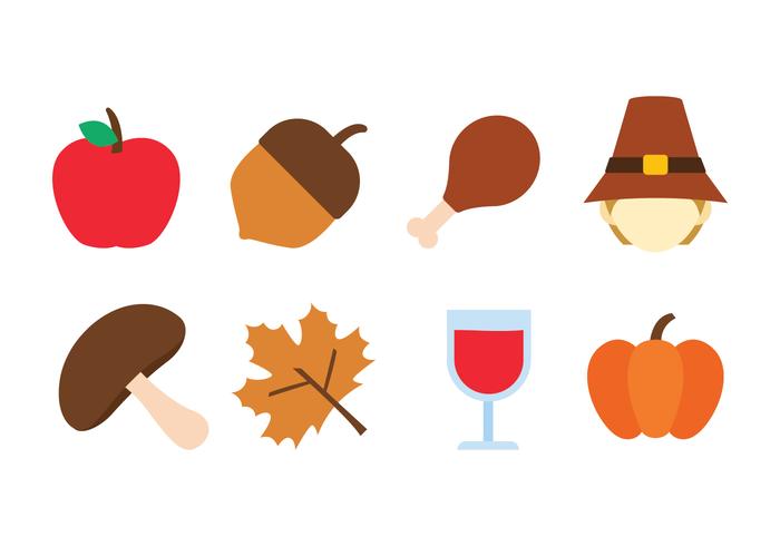 Thanksgiving Icon Set vektor