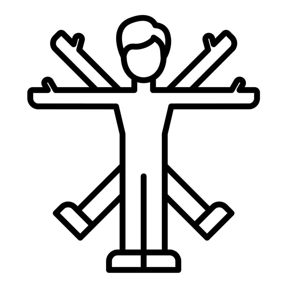 ergonomisches Liniensymbol vektor