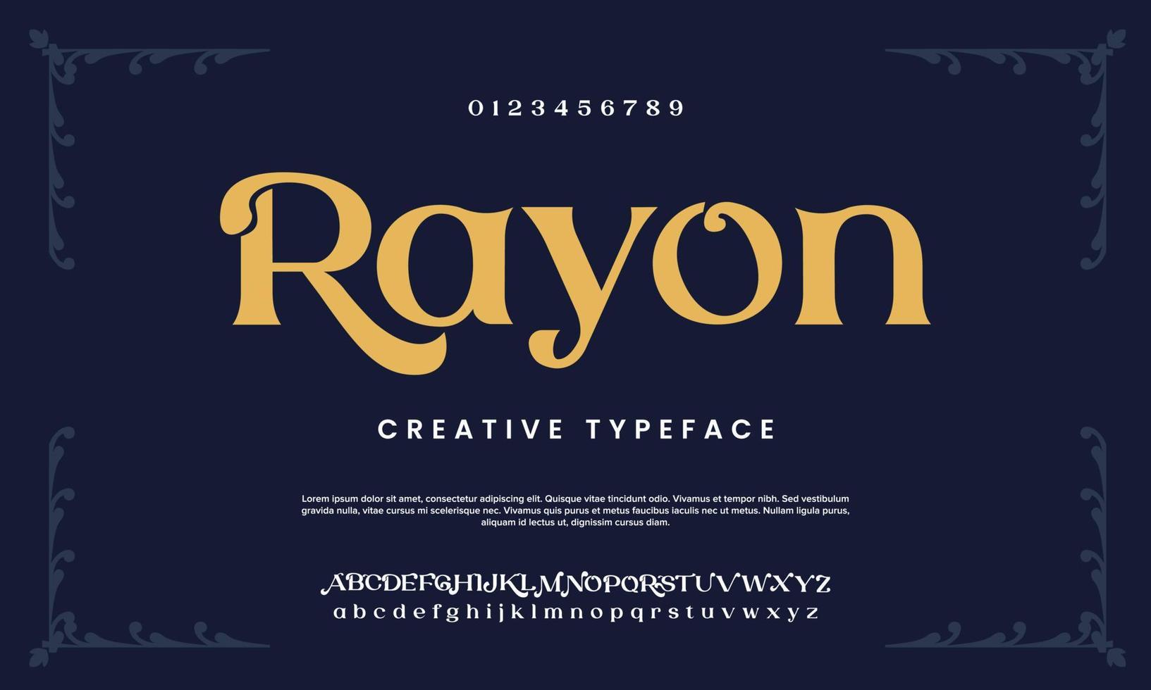 rayon abstrakt mode font alfabet. typografi typsnitt versal små bokstäver och siffra. vektor illustration