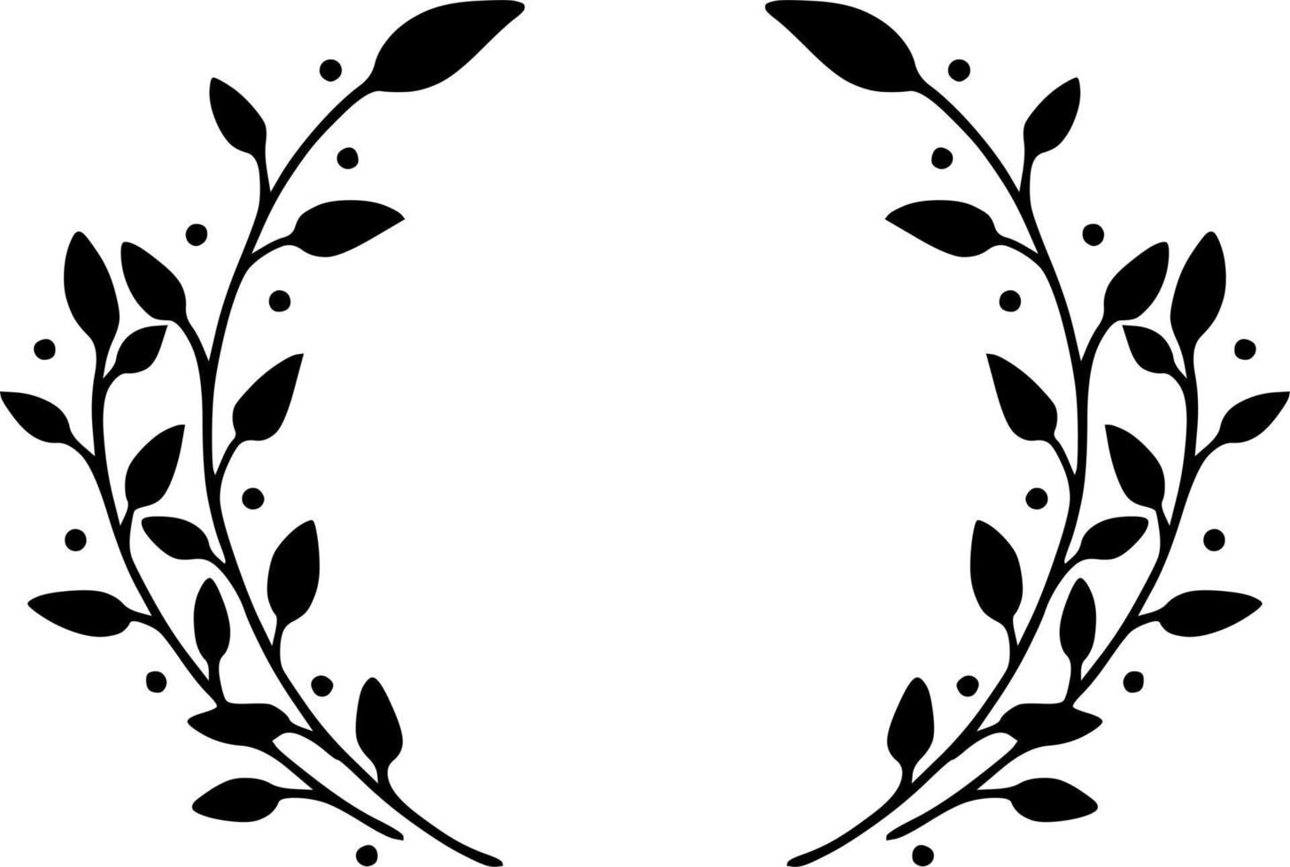 blomkrans doodle vektor
