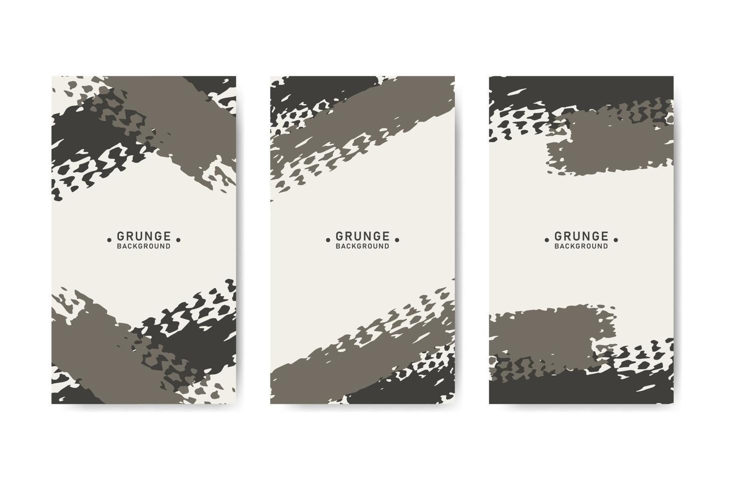 schwarz-graue abstrakte Grunge-Banner-Sammlung für Social-Media-Beiträge und Geschichten vektor