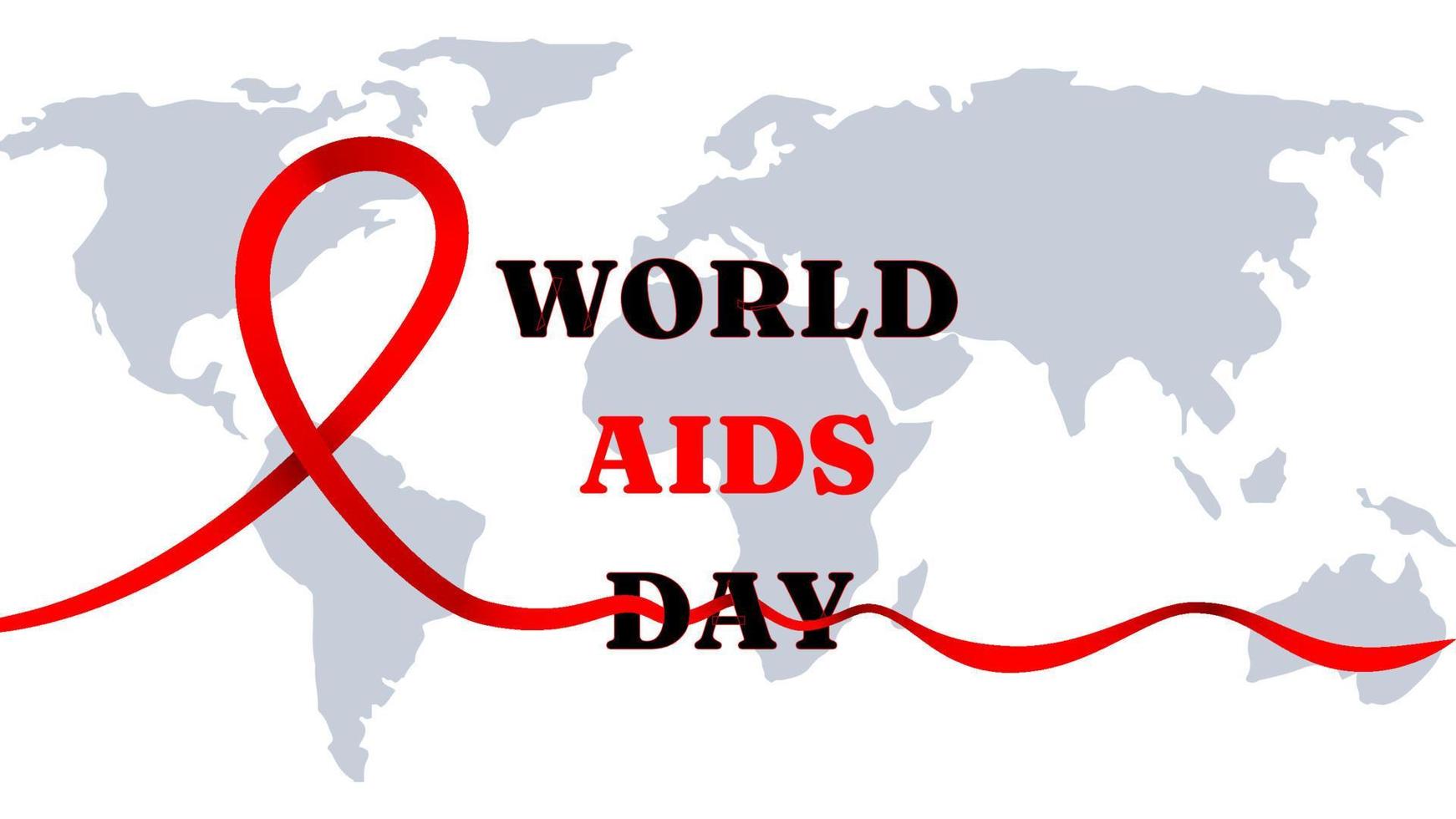 värld AIDS dag vektor illustration, kreativ vektor design för 1:a december - värld AIDS dag