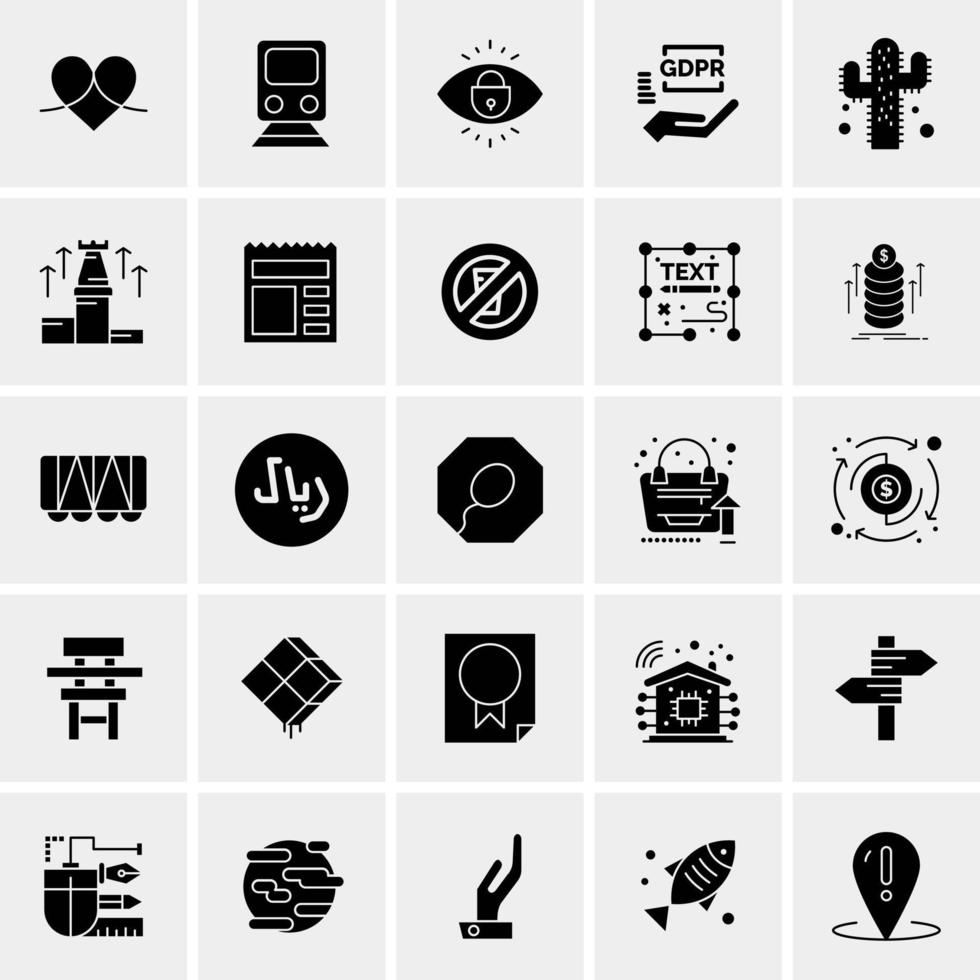 25 universelle Business-Icons Vektor kreative Icon-Illustration zur Verwendung in Web- und Mobilprojekten