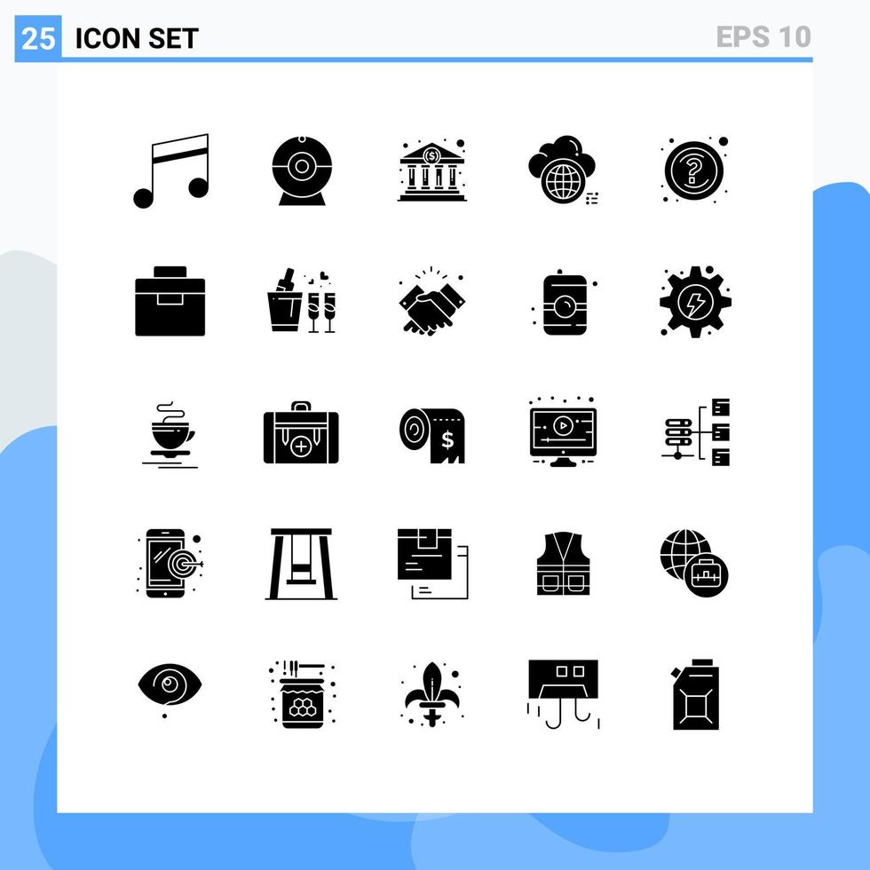 25 kreativ ikoner modern tecken och symboler av fråga data köpa värld datoranvändning redigerbar vektor design element