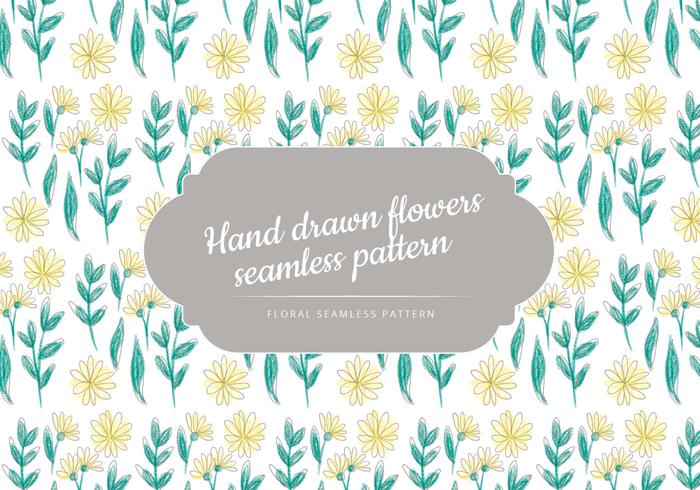 Vector Hand Drawn Seamless Floral Pattern