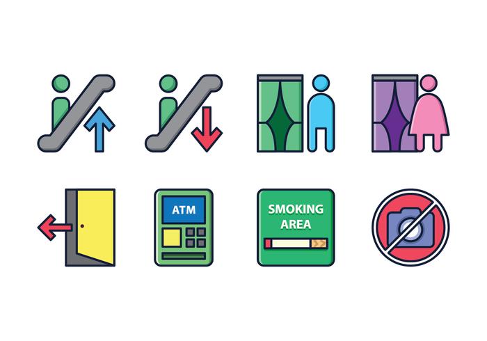 Store-Abteilung Sign Icons vektor