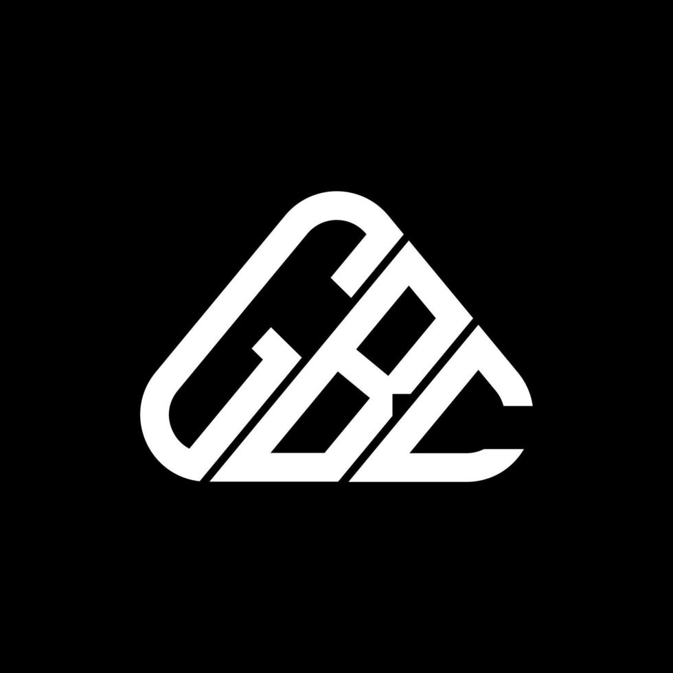 gbc brev logotyp kreativ design med vektor grafisk, gbc enkel och modern logotyp i runda triangel form.