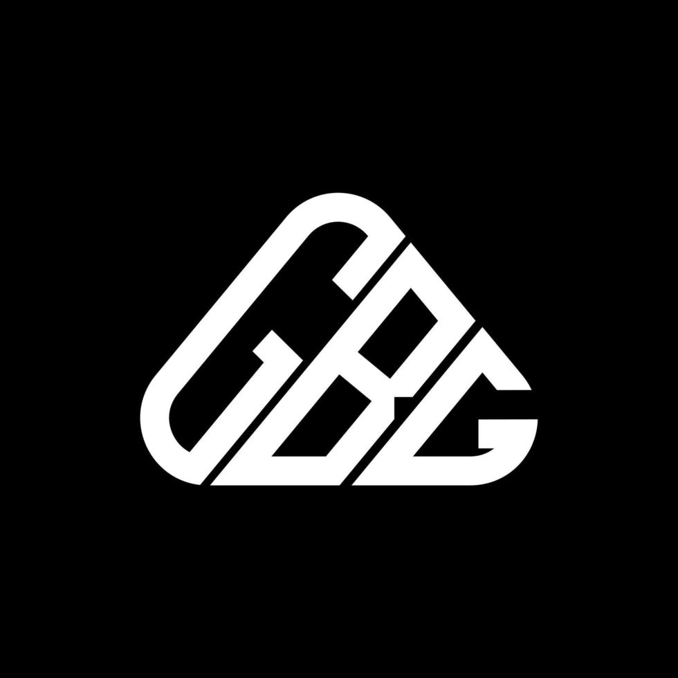 gbg brev logotyp kreativ design med vektor grafisk, gbg enkel och modern logotyp i runda triangel form.