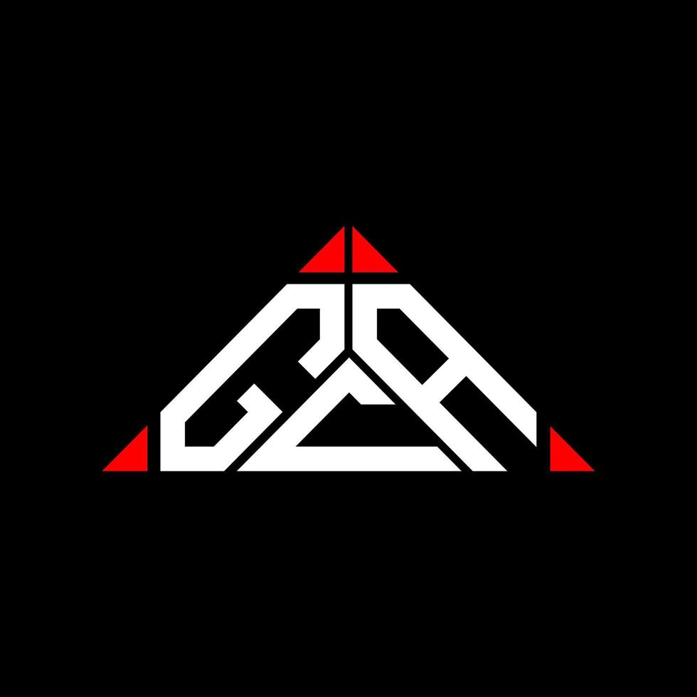 gca brev logotyp kreativ design med vektor grafisk, gca enkel och modern logotyp i runda triangel form.