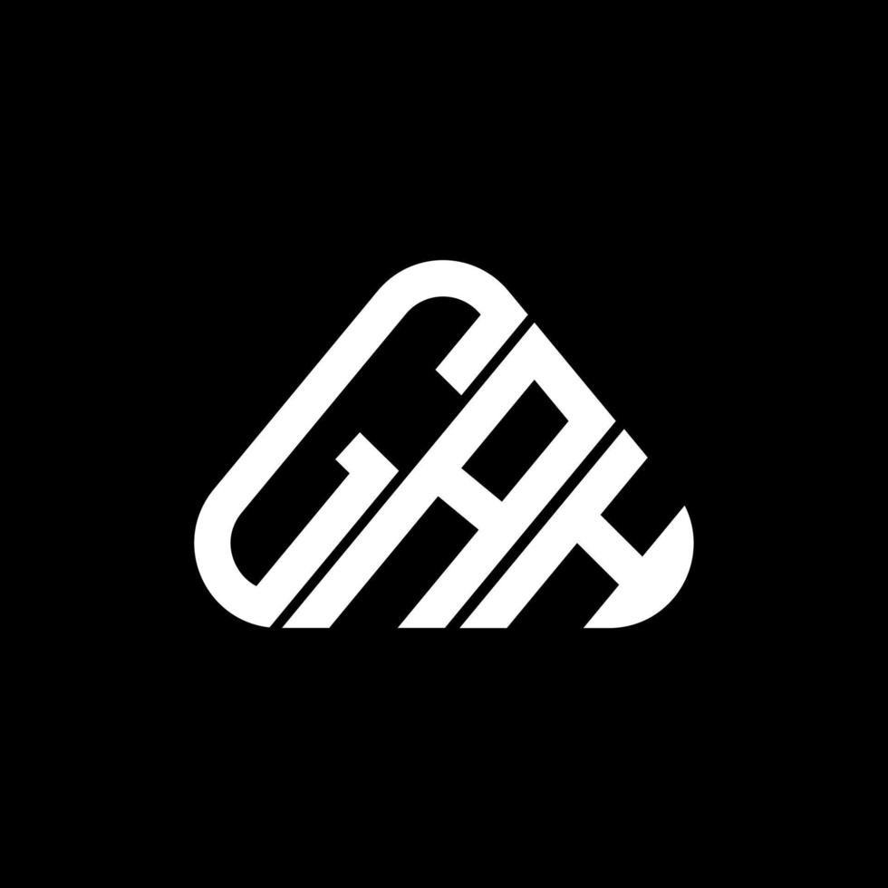 Gah Letter Logo kreatives Design mit Vektorgrafik, Gah einfaches und modernes Logo in runder Dreiecksform. vektor