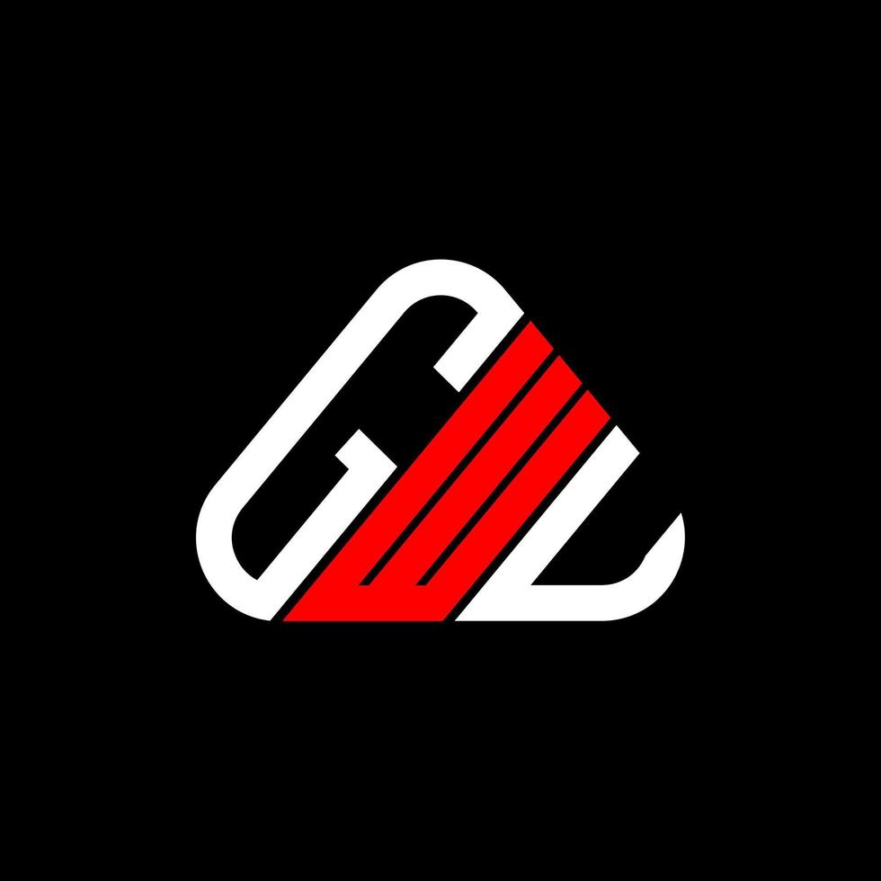gwu brev logotyp kreativ design med vektor grafisk, gwu enkel och modern logotyp.