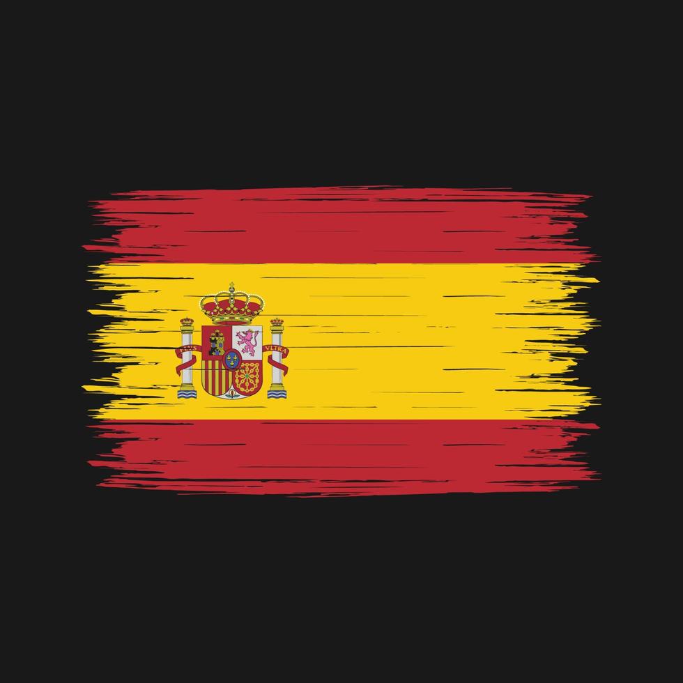 spaniens flagga borste vektor