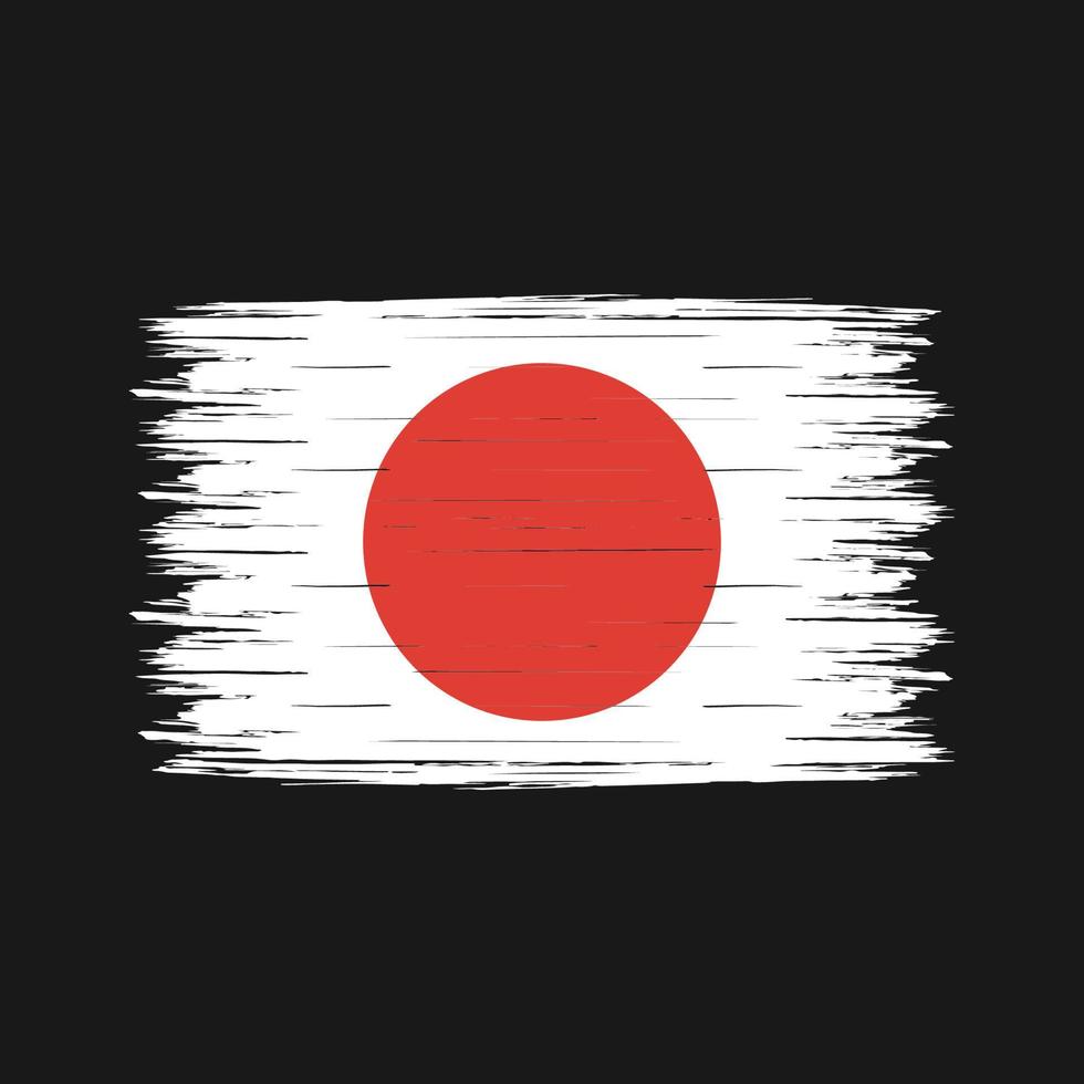 japan flagga borste vektor