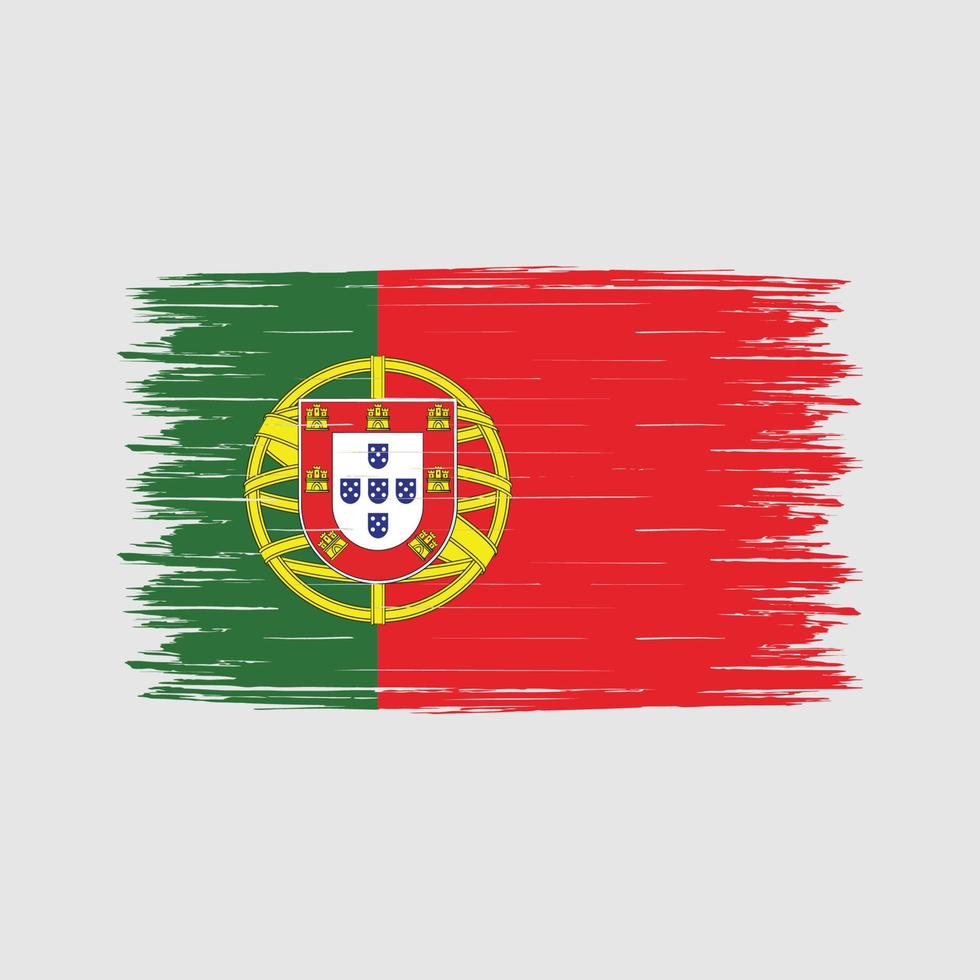 Portugal flaggborste vektor