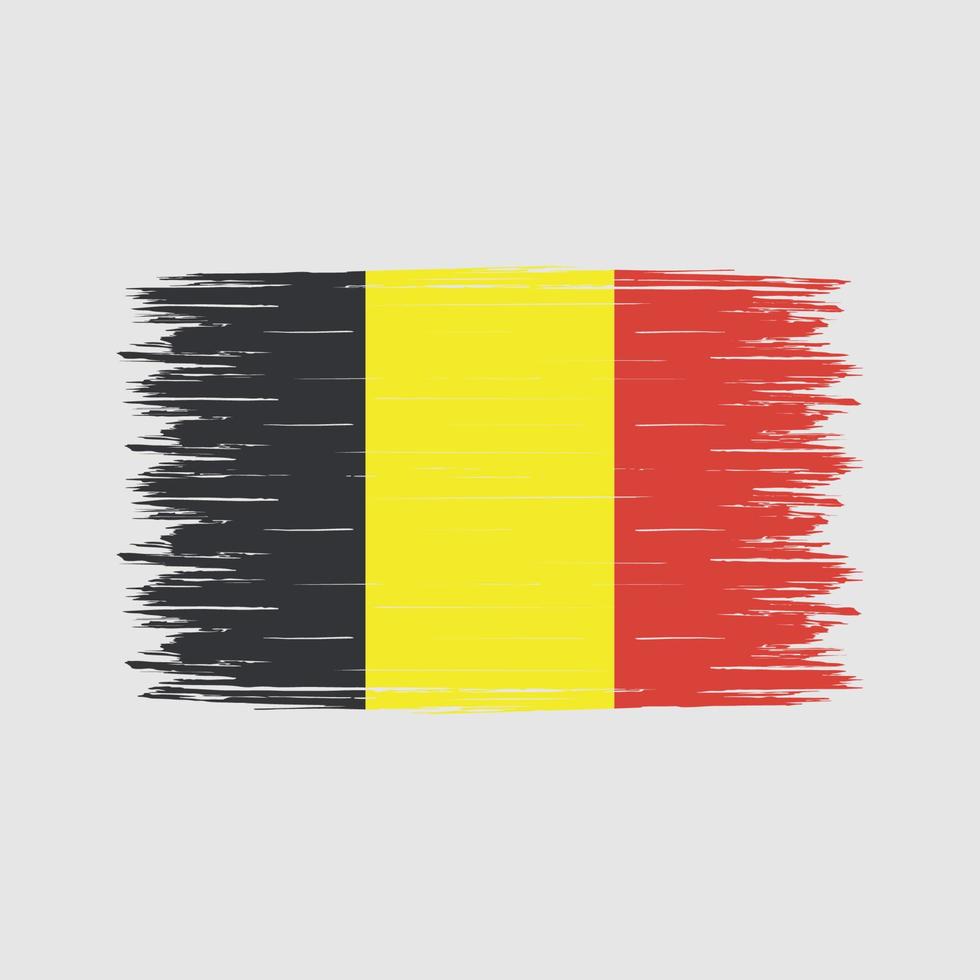 Belgien Flaggenpinsel vektor