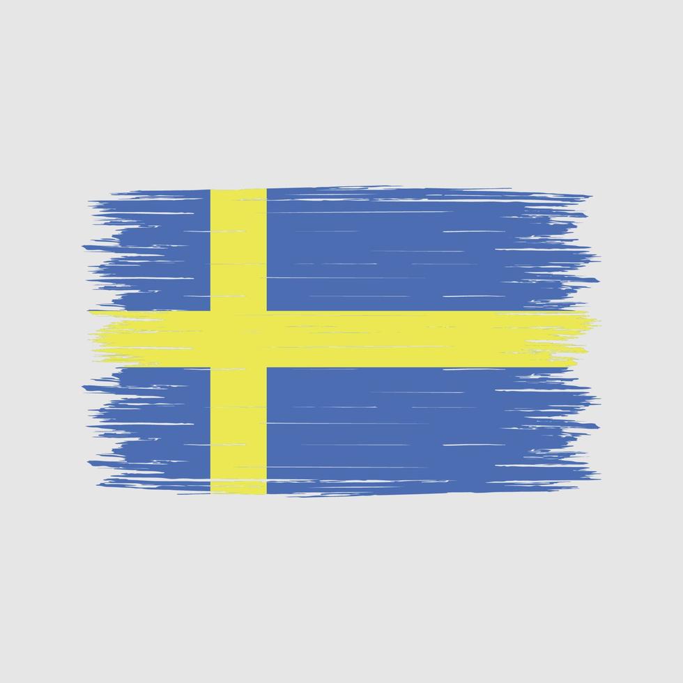 schweden flagge bürste vektor