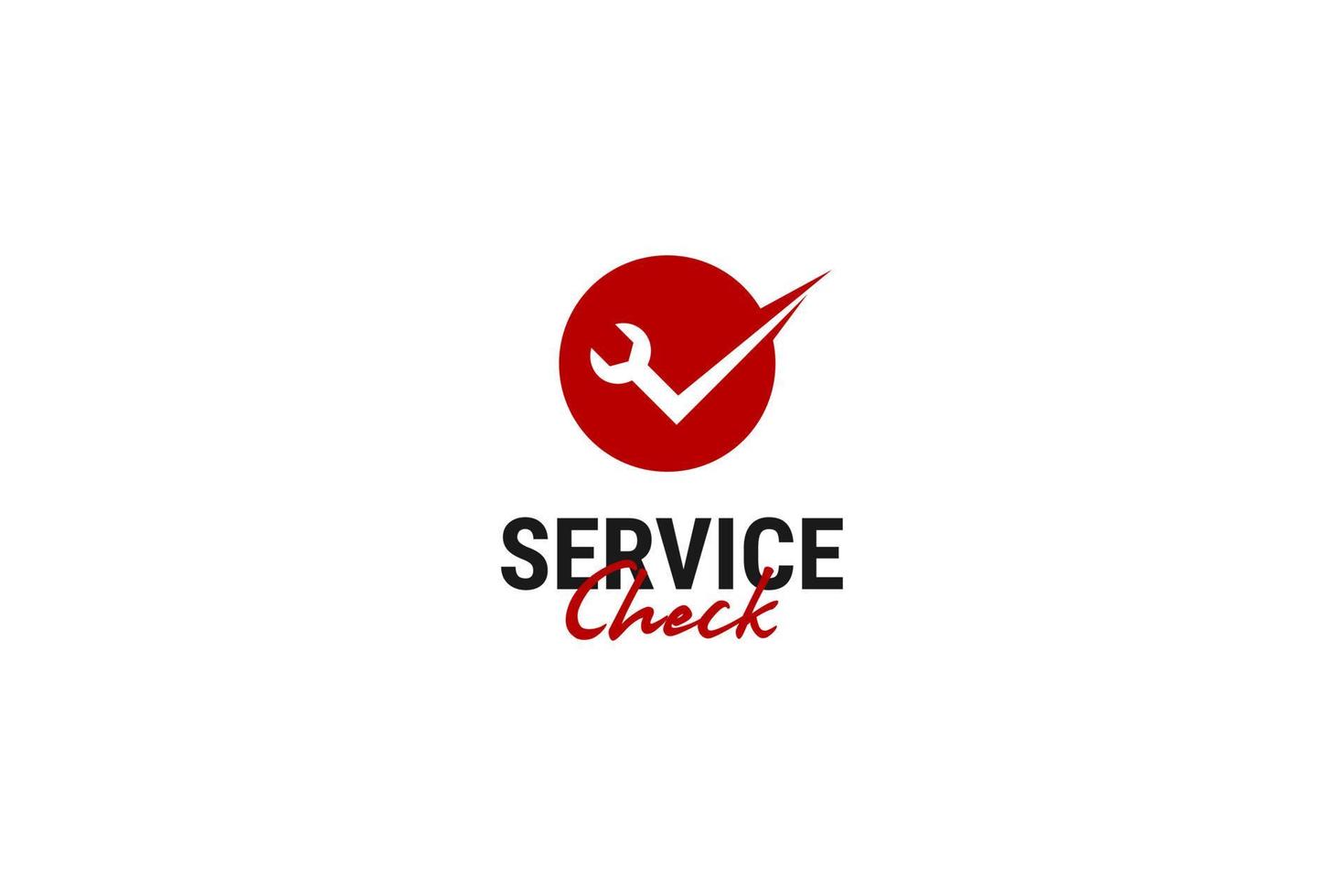 Service Check Schraubenschlüssel Logo Design Vektor Vorlage Illustration