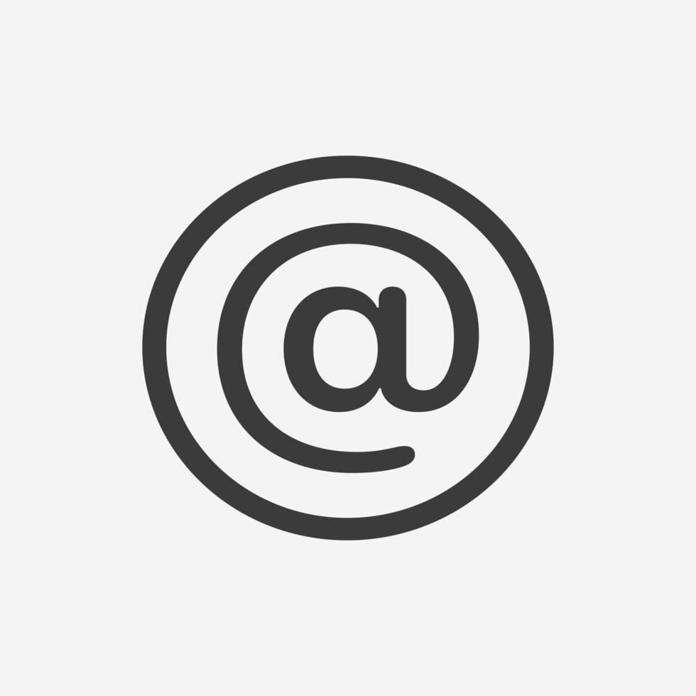 Arroba-Symbolvektor. Adress-E-Mail-Zeichensymbol vektor