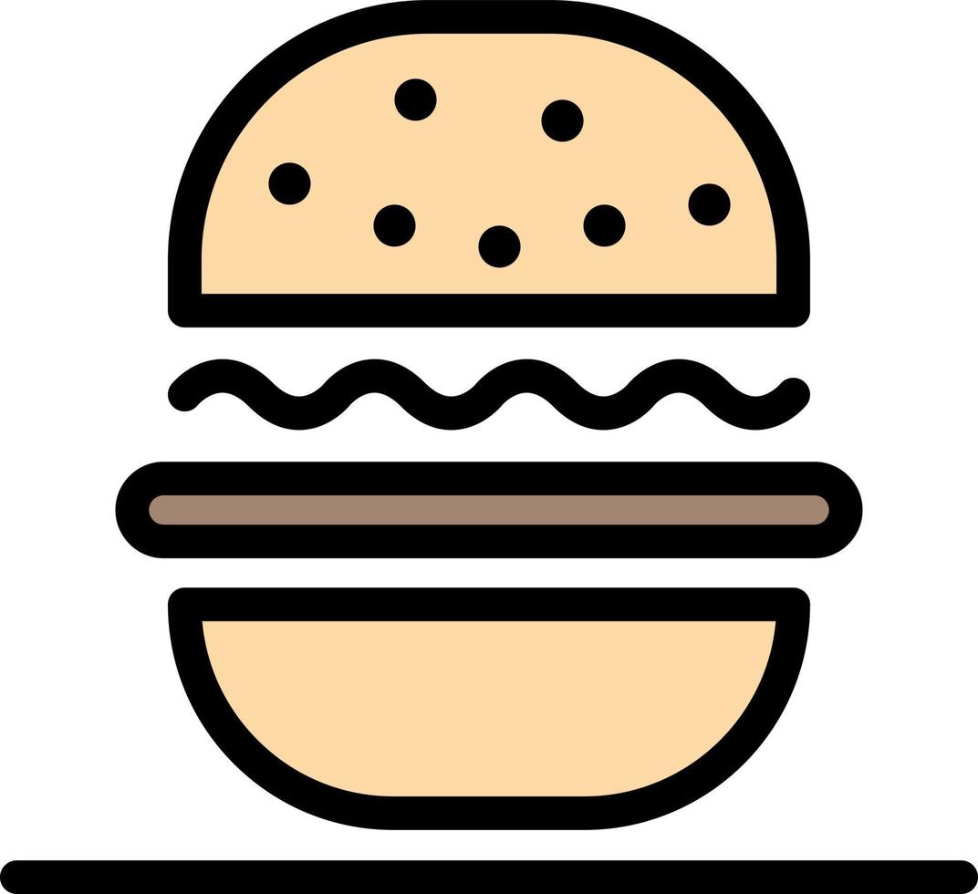burger essen flache farbe der amerikanischen usa-geschäftslogoschablone vektor