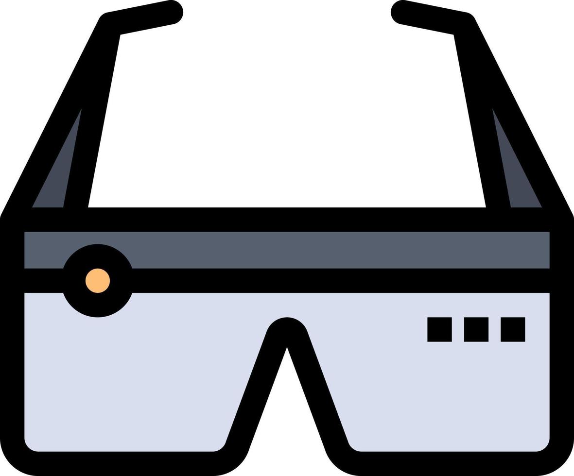 dator datoranvändning digital glasögon Google platt Färg ikon vektor ikon baner mall
