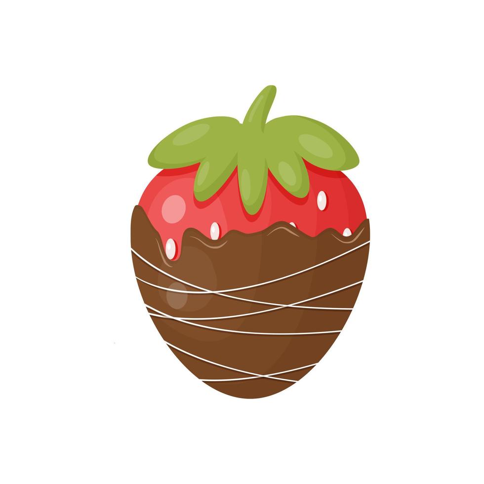 jordgubbar i choklad vektor