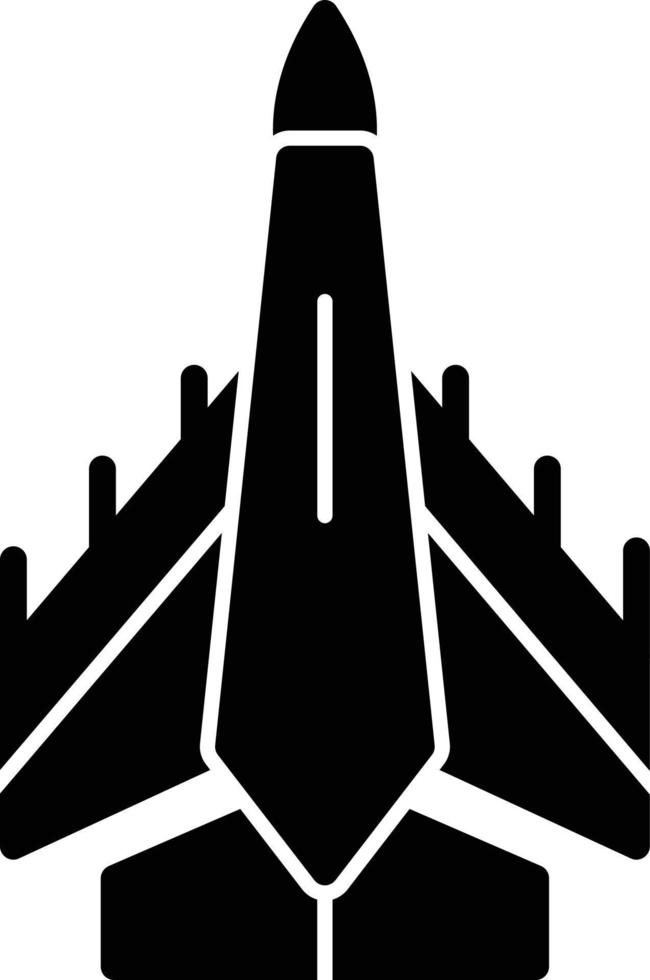 Jet-Glyphe-Symbol vektor