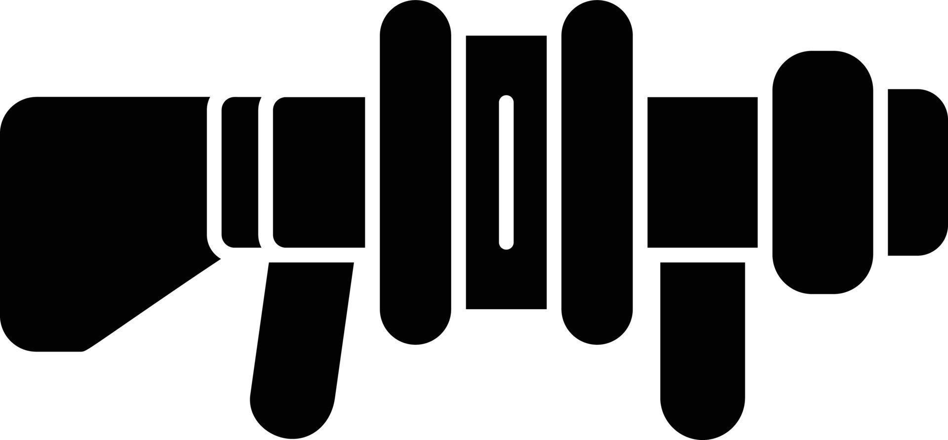Granatwerfer-Glyphe-Symbol vektor