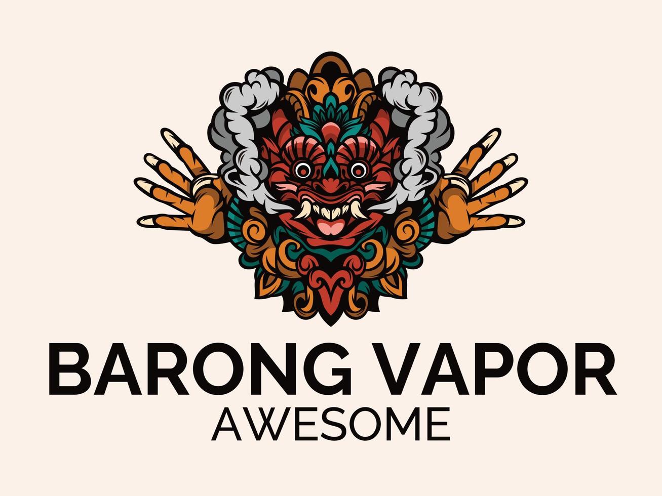 barong ånga maskot vektor proffs illustration