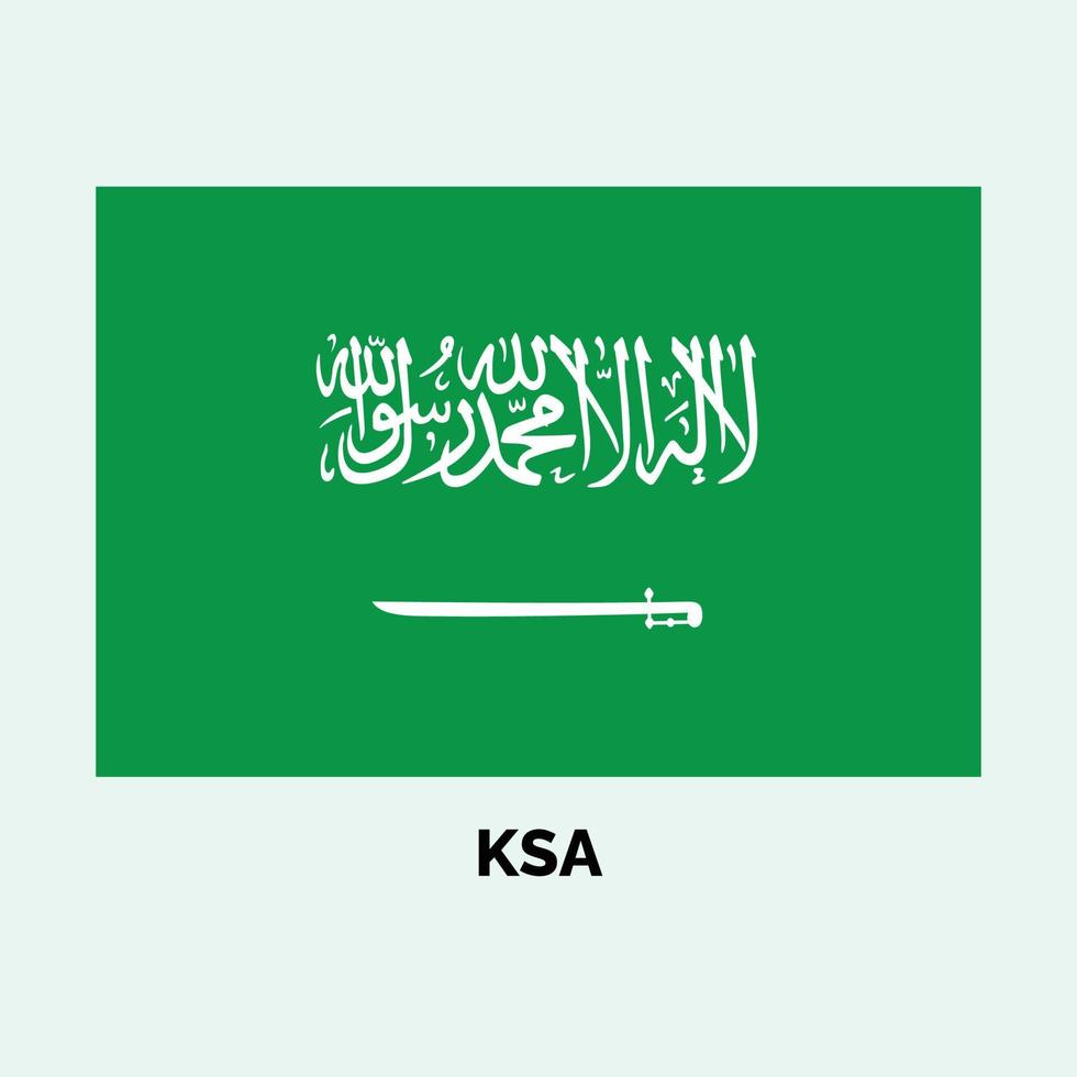 Name der ksa-Landesflaggen in der Welt vektor