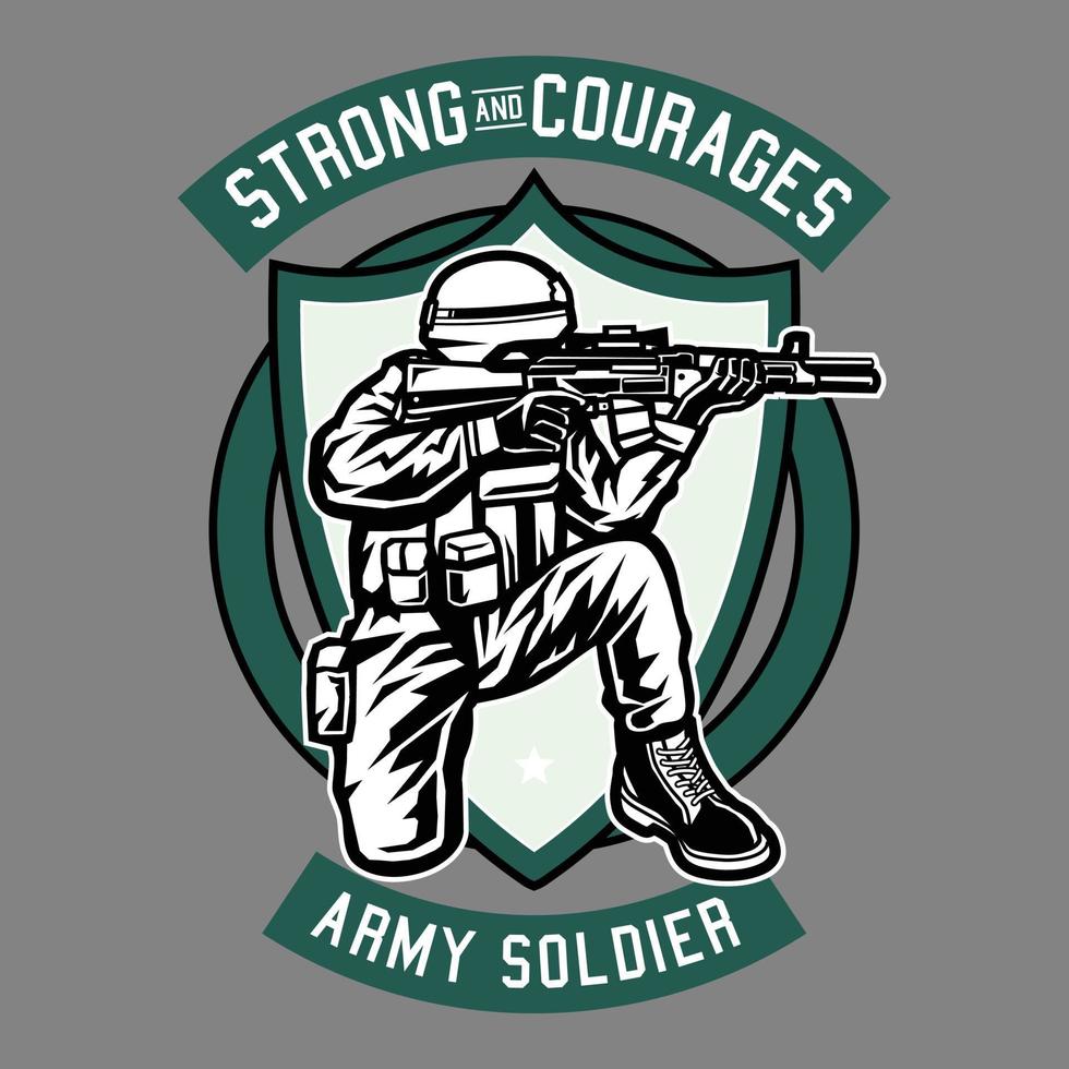 armén soldat proffs vektor illustration