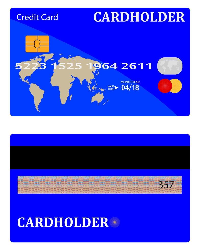 Kreditkarte auf Bankkonten und Geld abheben vektor