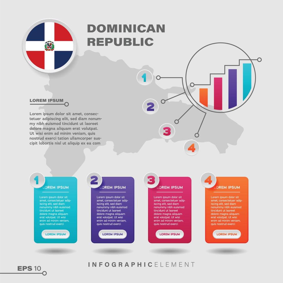 Infografik-Element der Dominikanischen Republik vektor