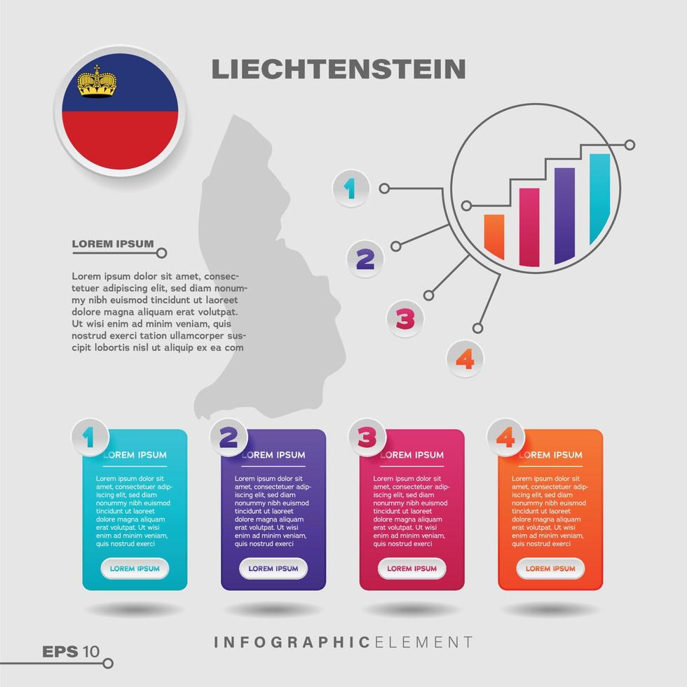 liechtenstein Diagram infographic element vektor