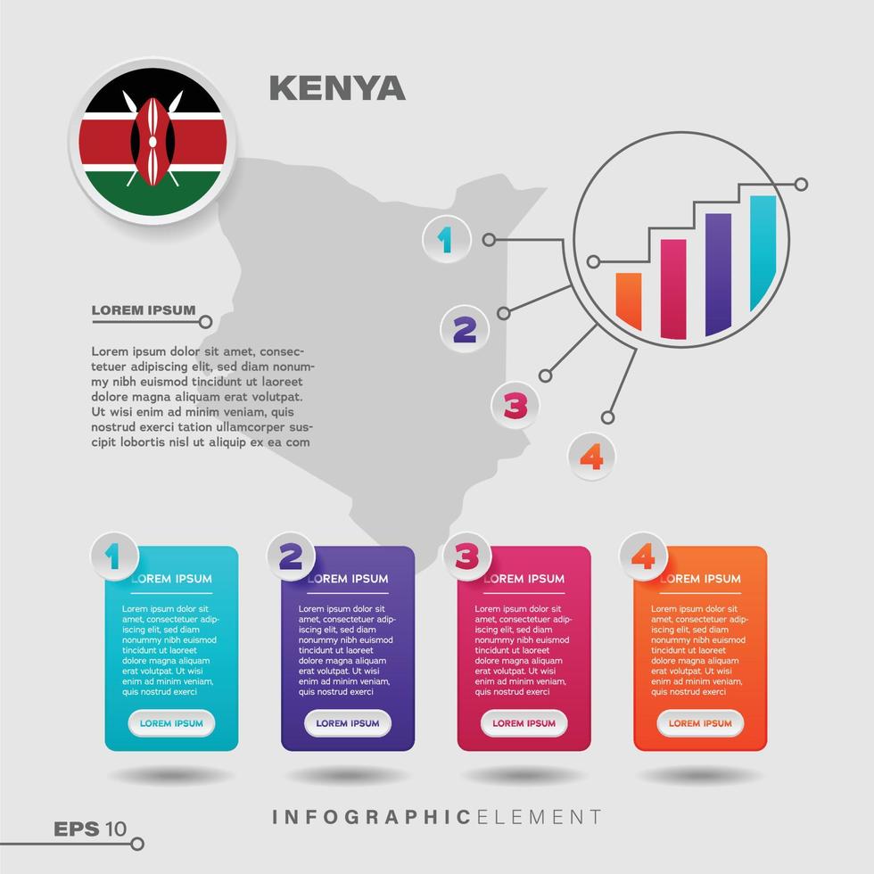 kenya Diagram infographic element vektor