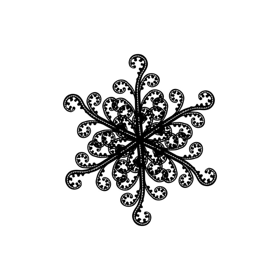Kreisförmig aus Farnpflanze Silhouette Zusammensetzung. modernes zeitgenössisches Mandala für Logo, Verzierung, Dekoration oder Grafikdesign. Vektor-Illustration vektor