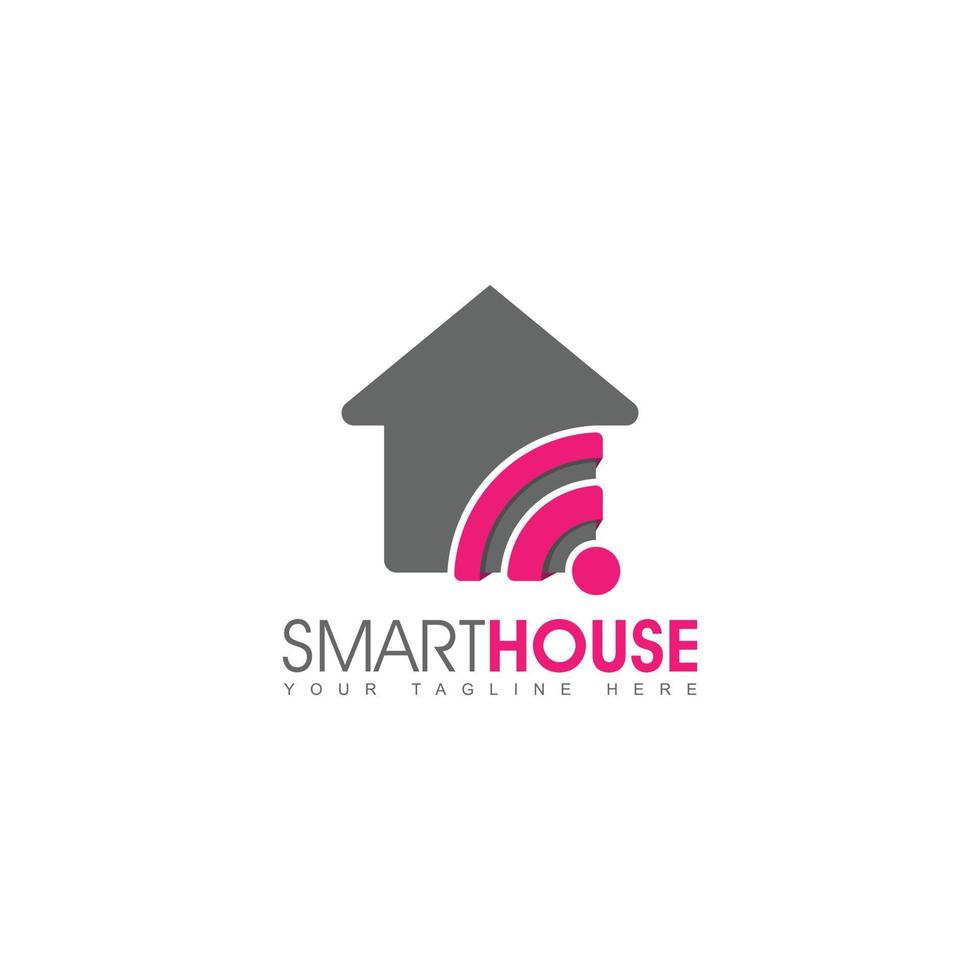 smart hus logotyp design mall. vektor