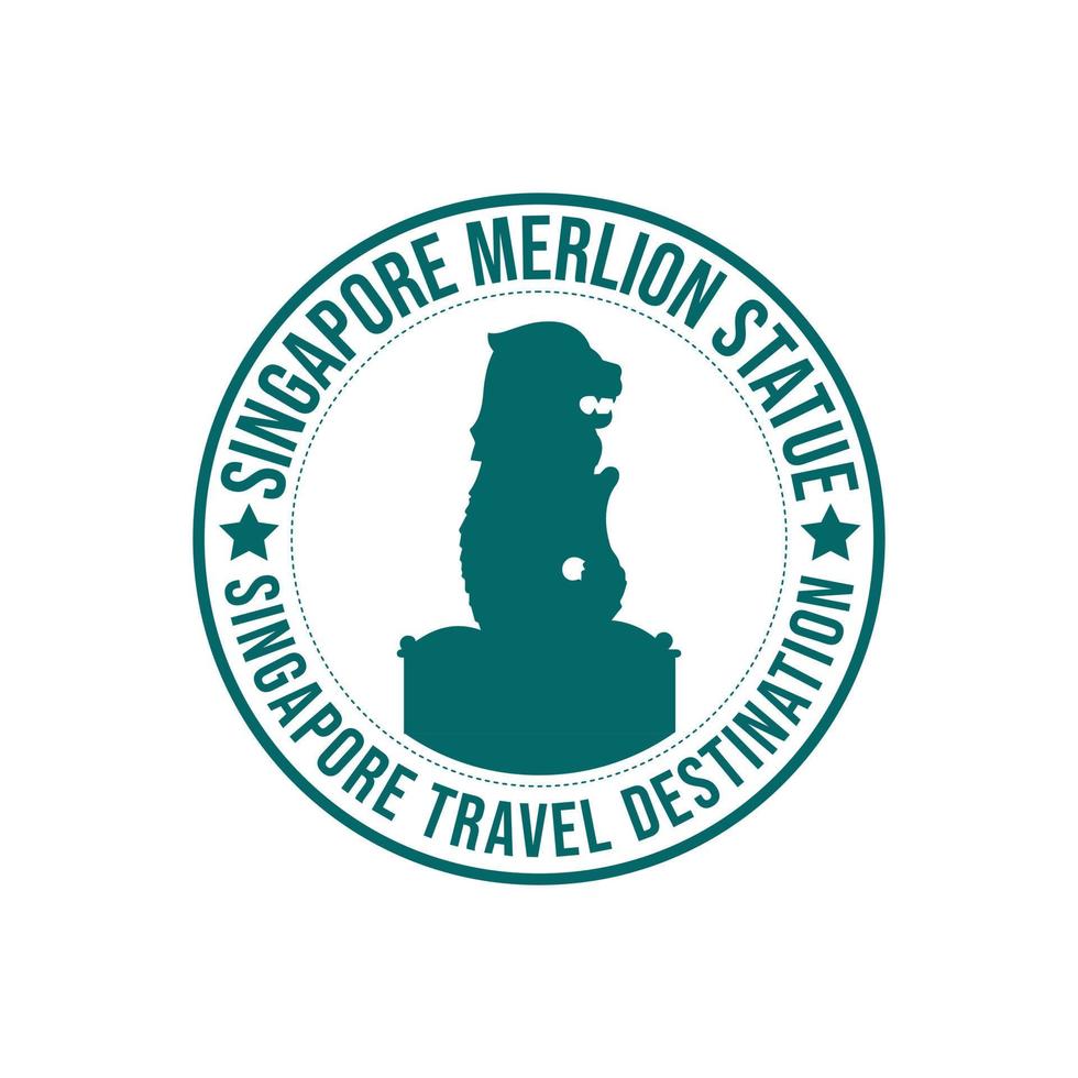 singapur merlion historische statue architektur reiseziel vektor