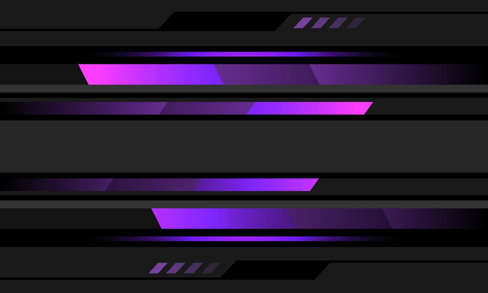 abstrakte lila neonlichtlinie geometrischer cyber auf grauem schwarzem schaltungsdesign moderner futuristischer technologiehintergrundvektor vektor