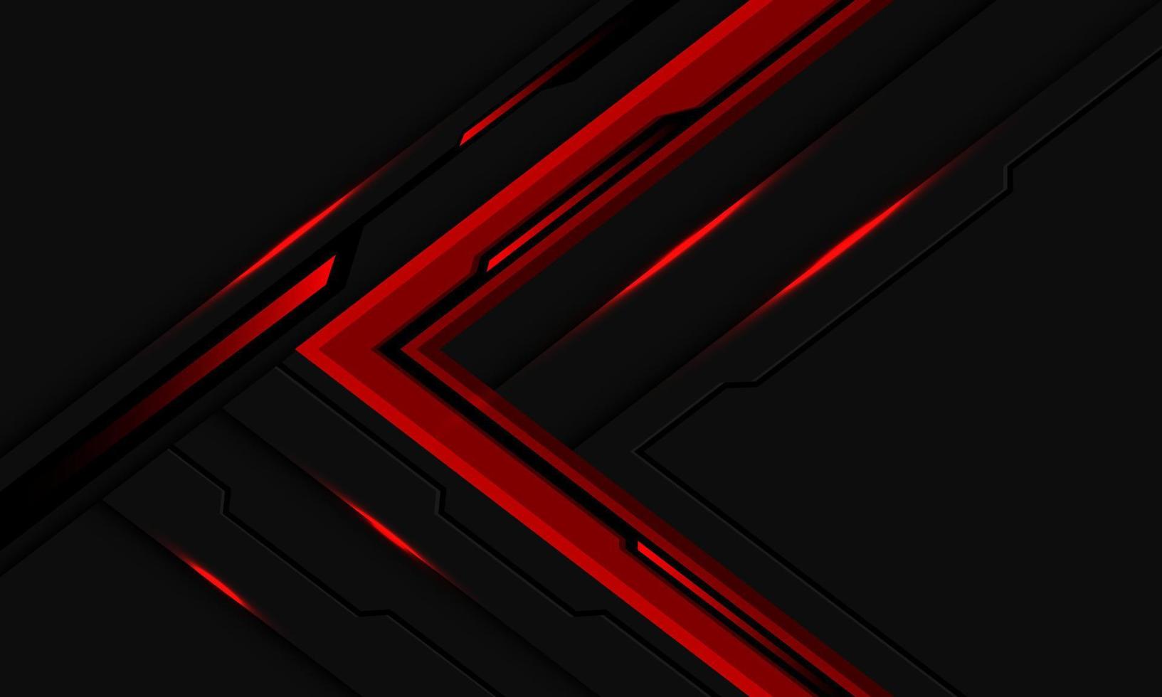 abstrakt röd grå metall svart cyber pil riktning hastighet trogen teknologi geometrisk design ultramoderna bakgrund vektor