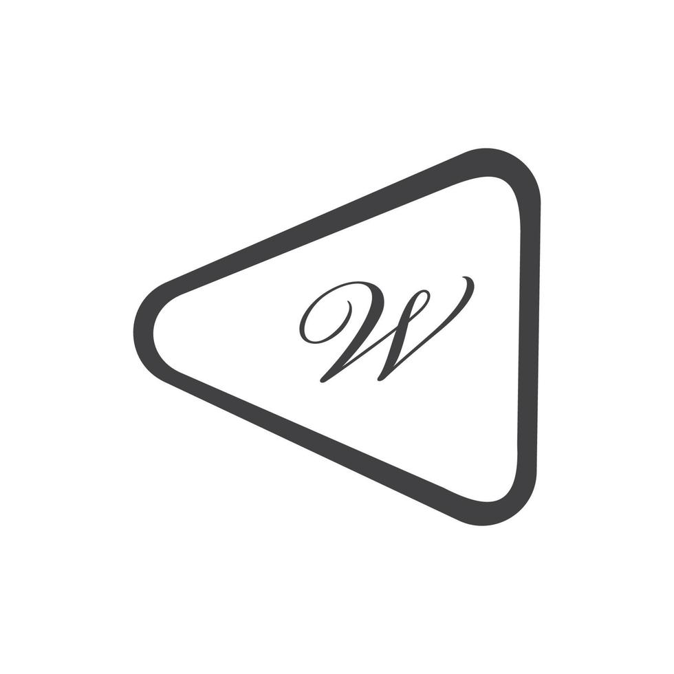 brev w företag företags- abstrakt enhet vektor logotyp design mall