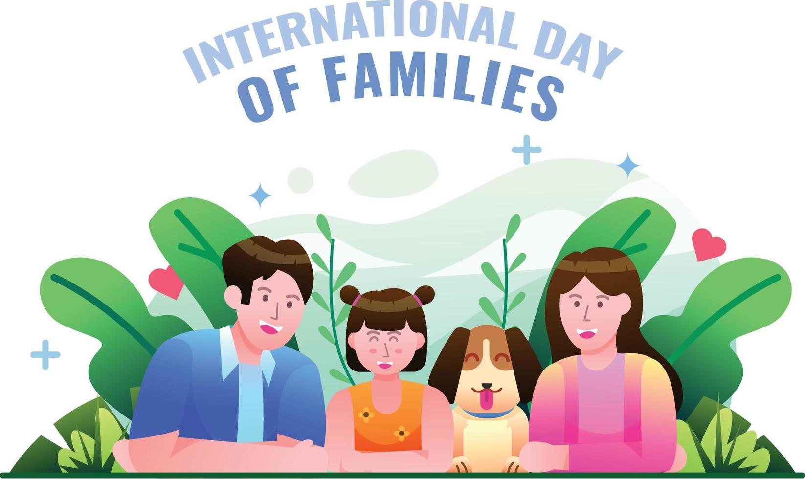 internationell dag av familjer med platt illustration stil vektor