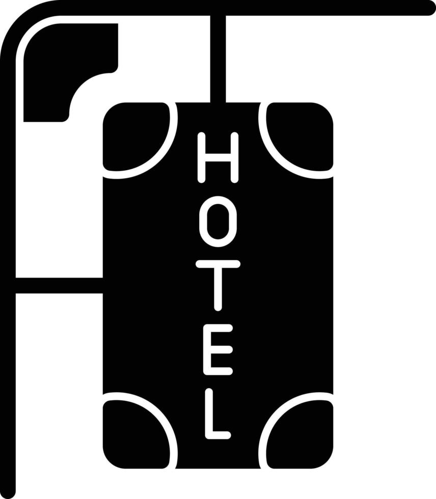 Hotelzeichen-Vektor-Icon-Design vektor