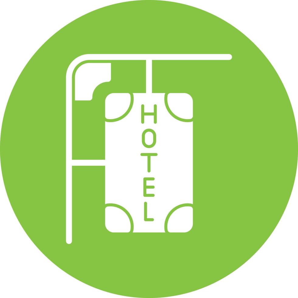 Hotelzeichen-Vektor-Icon-Design vektor