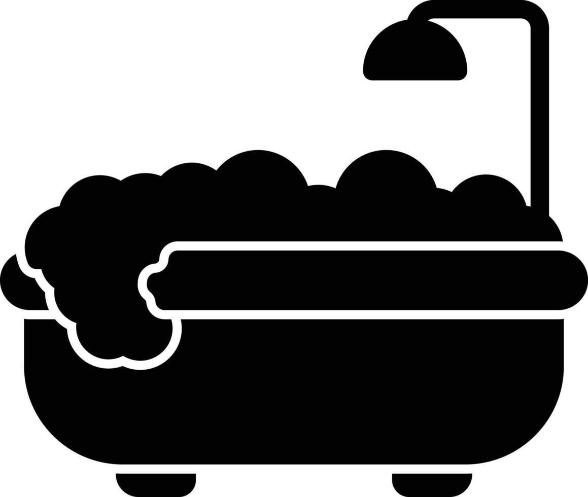 Badewanne-Vektor-Icon-Design vektor