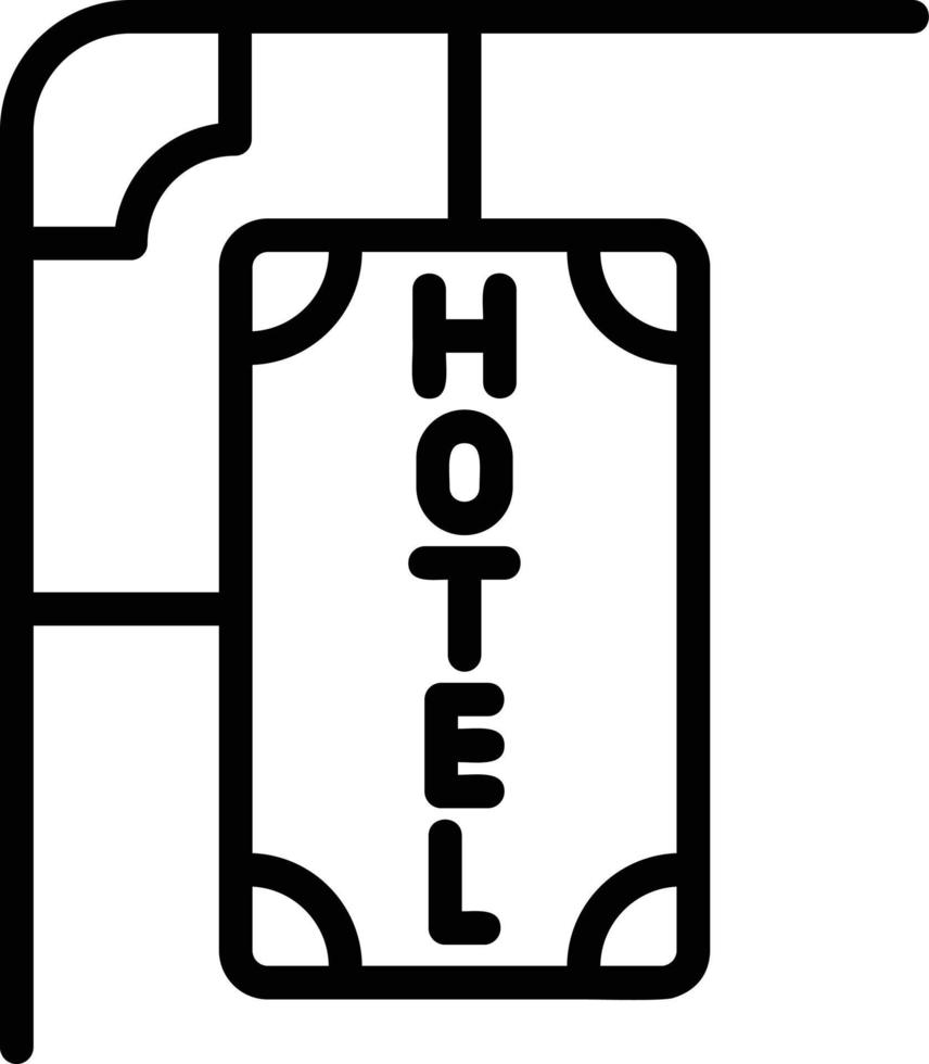 hotell tecken vektor ikon design