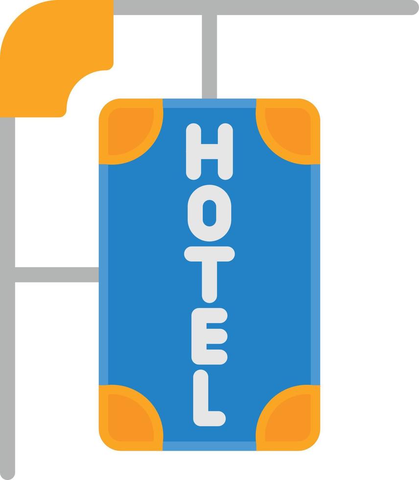 Hotelzeichen-Vektor-Icon-Design vektor